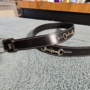 tredstep new snaffle  black leather belt NEW